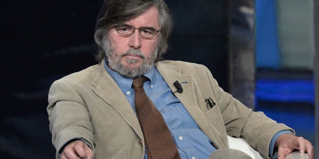 05/12/2010 Roma. Rai, trasmissione televisiva Porta a Porta, nella foto il giornalista Piero Sansonetti